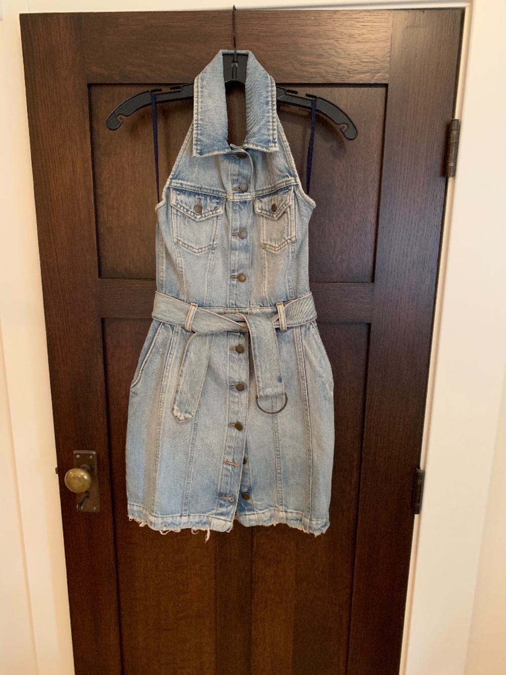 Retrofete Denim Halter Dress